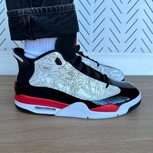 ⭐Rare Nike Air Jordan Dub Zero Men's Shoes 9.5 Fire Black Red Sneaker 311046-162